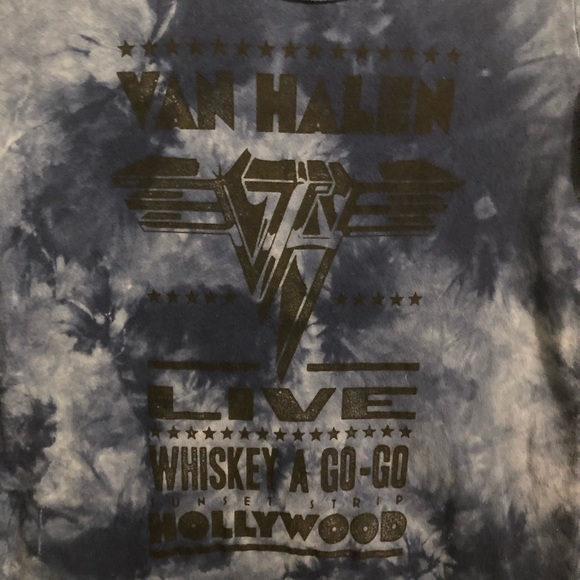 Blue Tie Dye Van Halen Whiskey A Go-Go Tee - Picture 6 of 9
